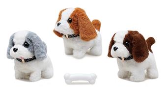 Electric walking two-color puppy (3-color mixed)   ITEM NO.： W011149