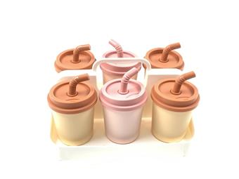 CC Milk Tea Cup Six Grid Ice Mold, Material: PP   ITEM NO.： W007456