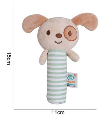 Plush toy small BB stick (light color) dog   ITEM NO.： W011487