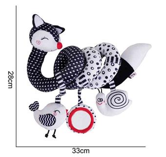 Plush toy black and white bed wrapped around fox red ears   ITEM NO.： W011499