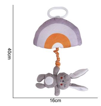 Plush Toy Solid Color Ring Rainbow+Rabbit   ITEM NO.： W011340