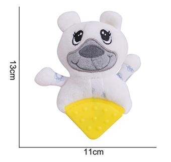 Plush toy triangle tooth glue white bear   ITEM NO.： W011582