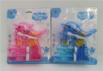Mini transparent small pointed dolphin bubble gun   ITEM NO.： W013791