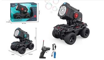 Small four-wheel remote control music climbing bubble car single head red blue 2 colors   ITEM NO.： W005393