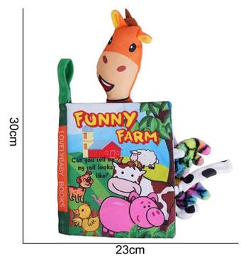 Plush toy cloth book tail farm   ITEM NO.： W011403