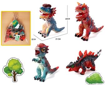Vinyl Dinosaur (BB Whistle) 4-piece set   ITEM NO.： W006640