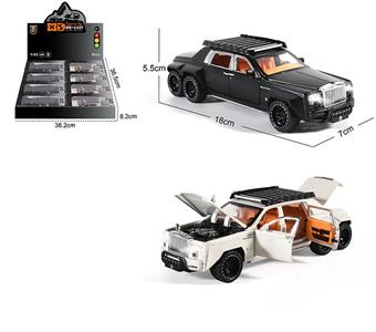 1:32 die cast zinc alloy lighting and sound effects Rolls Royce Phantom 6 * 6 car models 8 pieces/display box   ITEM NO.： W009369