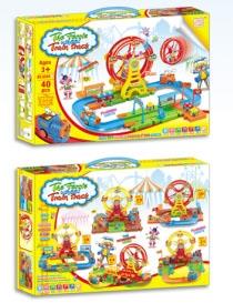 Ferris wheel, electric train track, building blocks   ITEM NO.： W007895