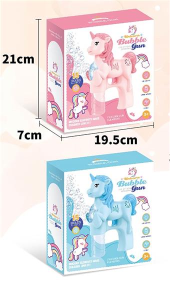 Unicorn 15 hole fully automatic bubble gun with light   ITEM NO.： W004980