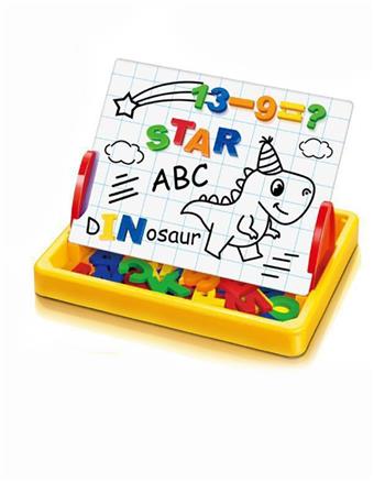 Learning board box - uppercase letters+numerical symbols (white square grid iron plate)   ITEM NO.： W015311