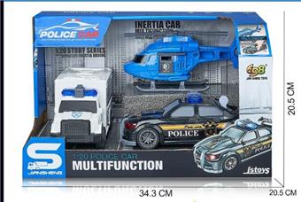 1: 20 Small City Patrol Car Combination (Inertia&Light Music)   ITEM NO.： W002667