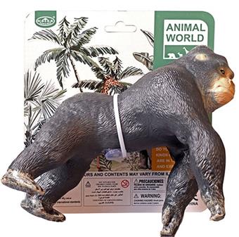 Soft rubber coated animal silver backed gorilla   ITEM NO.： W006708
