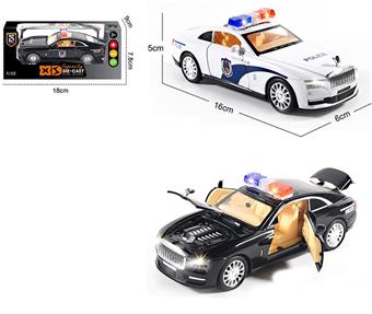 English 1:32 Die cast Zinc Alloy Lighting and Sound Effects Rolls Royce Shining Police Car Model   ITEM NO.： W009185