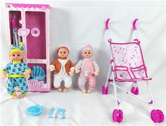 16 inch doll with English IC, plastic cart   ITEM NO.： W005141