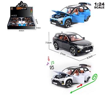 English 1:24 Die cast Zinc Alloy Lighting and Sound Effects NIO ES8 Car Models 6 pieces/Display Box   ITEM NO.： W009169