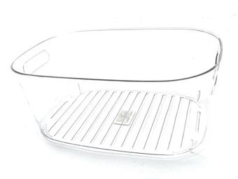 Transparent storage basket, material: PET   ITEM NO.： W007463