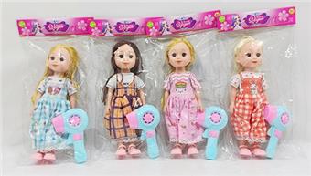 10 inch empty 3D eye doll with hair dryer   ITEM NO.： W011047