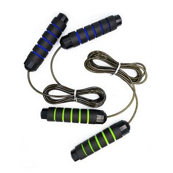 EVA controller competition fitness PVC steel wire rope bearing skipping rope (handle 15CM)   ITEM NO.： W008929