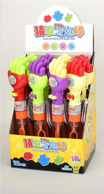 21cm rock paper scissors bubble sticks (12PCS)   ITEM NO.： W014020