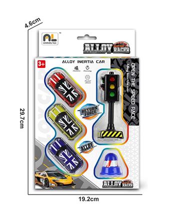 Urban traffic light regenerative alloy car set   ITEM NO.： W004867