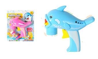 Solid colored dolphin self-priming bubble gun   ITEM NO.： W014079