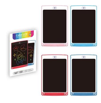 4-color 8.5-inch LCD white surface sticker, ABS LCD writing board, color screen (including one CRR205 battery)   ITEM NO.： W012853