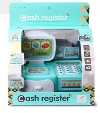 Sound and light cash register 2 * AA, not included (GCC), home counter, children's supermarket cash register set   ITEM NO.： W017091