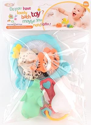 4 soft rubber water spraying animals+fish fishing   ITEM NO.： W012815