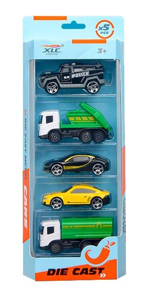 5 sets of sliding alloy car combination (2 mixed models)   ITEM NO.： W012073