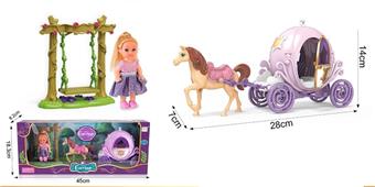 Fashion carriage paired with Barbie   ITEM NO.： W002743