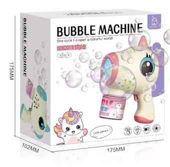 Unicorn Light Electric Bubble Gun   ITEM NO.： W013943