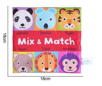 Plush toy face pairing cloth book jungle animal   ITEM NO.： W011827