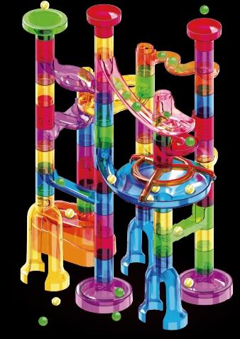 High precision copyright patent transparent track ball building blocks (79pcs)   ITEM NO.： W006540