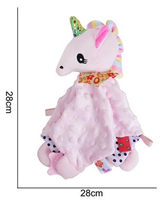 Plush toy bubble soothing cloth unicorn pink   ITEM NO.： W011440