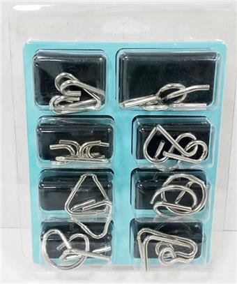 Metal Intelligence Ring Release Nine Chain Metal PUZZLES Stress Relieving Toy   ITEM NO.： W017479