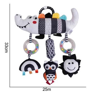 Plush Toy [Black and White Car Hanging] Crocodile   ITEM NO.： W011746