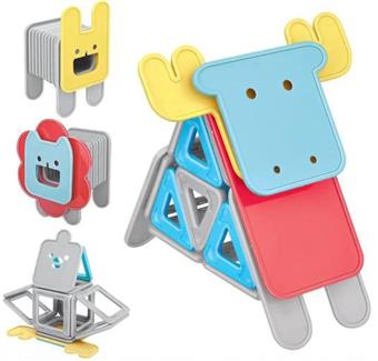 Animal Assembly Set with Versatile Magnetic Blocks (40PCS)   ITEM NO.： W016683