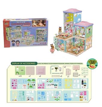 Puzzle building block DIY villa furniture set   ITEM NO.： W005481