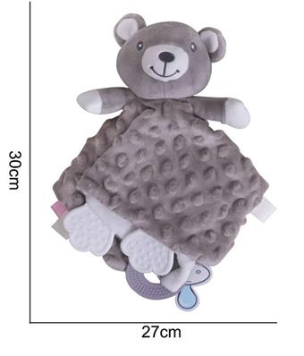Plush toy silicone bubble soothing cloth gray teddy bear   ITEM NO.： W011462