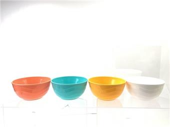 Ripple Large Round Bowl (4-pack) Material: PP   ITEM NO.： W007507