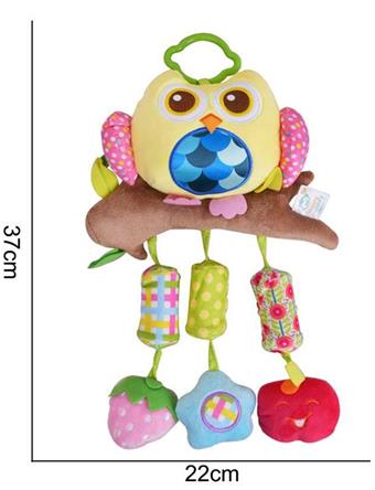 Plush toy big wind chime yellow owl big style   ITEM NO.： W011246