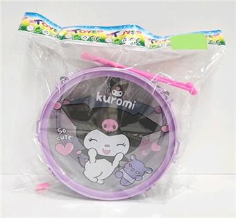 Kuromi Jazz Drum Percussion Instrument for Children's Early Education Children's Cartoon Ringdrum Baby Toy   ITEM NO.： W018046