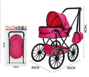 Classic black pure red cloth iron handcart (extra large wheels)   ITEM NO.： W004863
