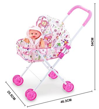 Iron cart with 10 inch music doll   ITEM NO.： W017212