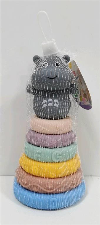 Vinyl Soft Glue Stacking Fun Toys with Bitable Building Blocks, Puzzle Education Toys, 6+Animal Set   ITEM NO.： W018176