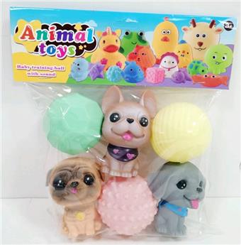 3 big dogs+3 balls   ITEM NO.： W017986