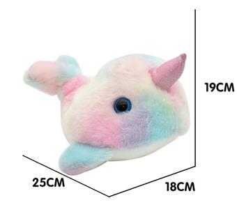 25cm camouflage unicorn whale   ITEM NO.： W011135