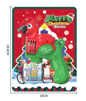 Christmas Electric Lights Flamingo Bubble Gun   ITEM NO.： W013910