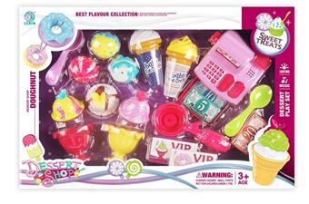 Window box, lighting, music, cash register with stackable ice cream   ITEM NO.： W002751