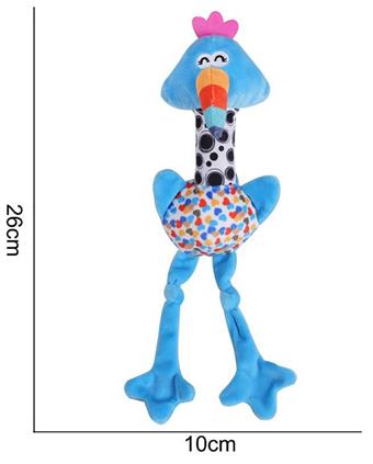 Plush Toy Squeezing Hand cranked - Bluebird   ITEM NO.： W011257